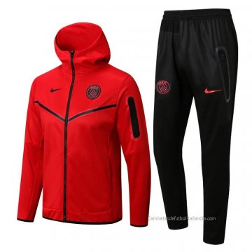 Chandal con Capucha del Paris Saint-Germain 2022-2023 Rojo Chandal con Capucha del Paris Saint-Germain 2022-2023 Rojo
