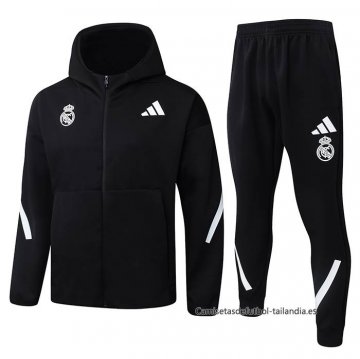 Chandal con Capucha del Real Madrid 2025-2026 Negro