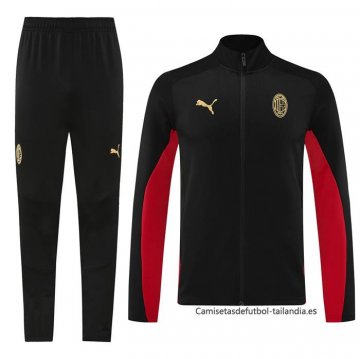 Chandal de Chaqueta del AC Milan 2024-2025 Negro Chandal de Chaqueta del AC Milan 2024-2025 Negro