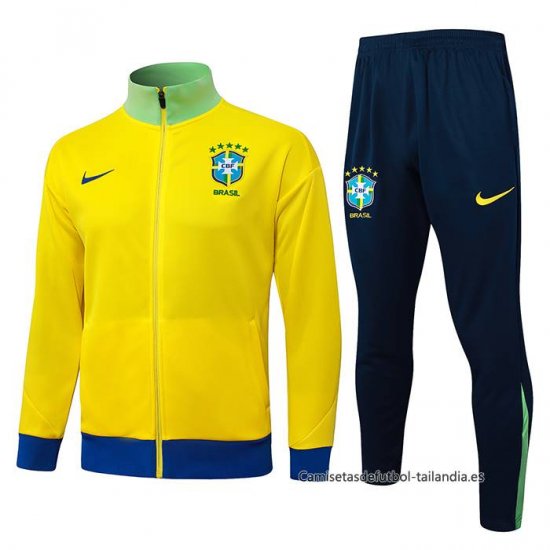 Chandal de Chaqueta del Brasil Nino 2025-2026 Amarillo - Haga un click en la imagen para cerrar