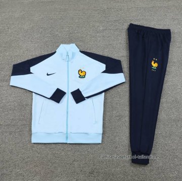 Chandal de Chaqueta del Francia Nino 2024-2025 Azul Claro