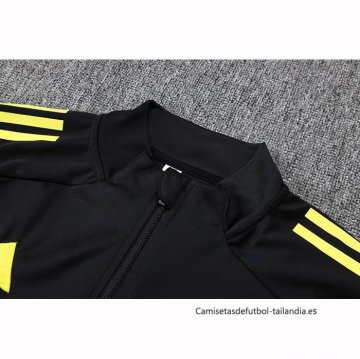 Chandal de Chaqueta del Manchester United Nino 2025-2026 Negro Amarillo
