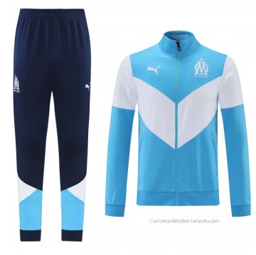 Chandal de Chaqueta del Olympique Marsella 2021-2022 Azul Chandal de Chaqueta del Olympique Marsella 2021-2022 Azul