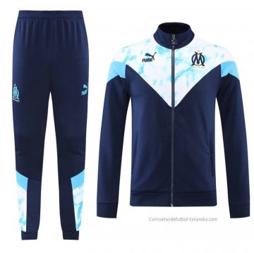 Chandal de Chaqueta del Olympique Marsella 2022-2023 Azul Chandal de Chaqueta del Olympique Marsella 2022-2023 Azul