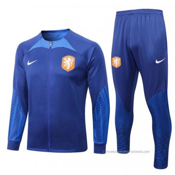 Chandal de Chaqueta del Paises Bajos 2022-2023 Azul Chandal de Chaqueta del Paises Bajos 2022-2023 Azul