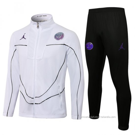 Chandal de Chaqueta del Paris Saint-Germain Jordan 2021-2022 Blanco - Haga un click en la imagen para cerrar