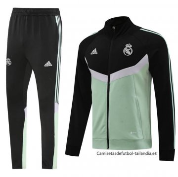 Chandal de Chaqueta del Real Madrid 2024-2025 Negro Verde