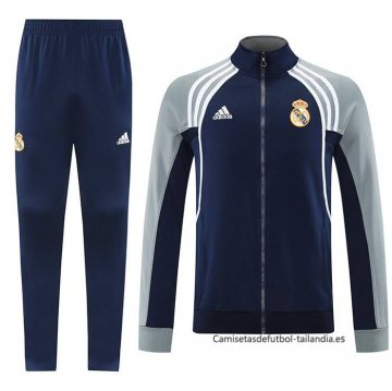 Chandal de Chaqueta del Real Madrid 2025-2026 Negro Gris Chandal de Chaqueta del Real Madrid 2025-2026 Negro Gris