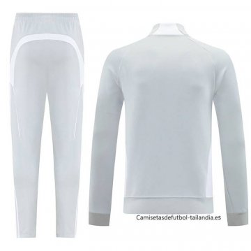 Chandal de Chaqueta del Real Madrid 2025-2026 Nino Gris Blanco