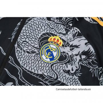 Chandal de Chaqueta del Real Madrid Dragon Nino 2024-2025 Negro