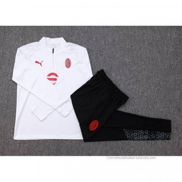 Chandal de Sudadera del AC Milan 2023-2024 Blanco