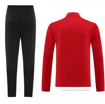 Chandal de Sudadera del AC Milan 2023-2024 Rojo Oscuro