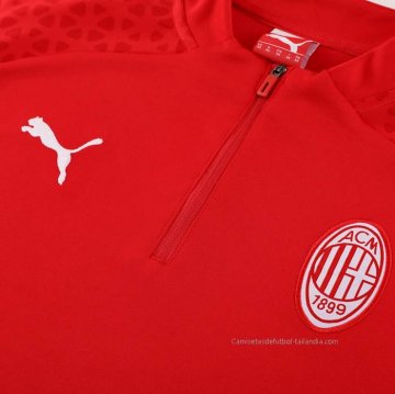 Chandal de Sudadera del AC Milan 2023-2024 Rojo Oscuro