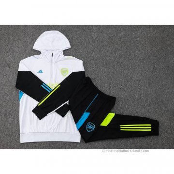 Chandal de Sudadera del Arsenal Nino 2023-2024 Blanco