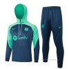 Chandal de Sudadera del Barcelona 2023-2024 Azul y Verde Chandal de Sudadera del Barcelona 2023-2024 Azul y Verde