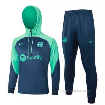 Chandal de Sudadera del Barcelona 2023-2024 Azul y Verde Chandal de Sudadera del Barcelona 2023-2024 Azul y Verde
