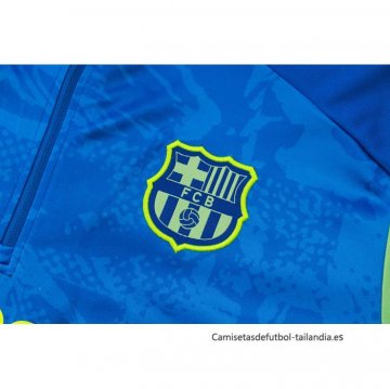 Chandal de Sudadera del Barcelona 2024-2025 Azul y Verde