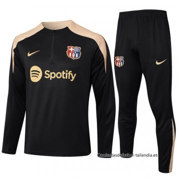 Chandal de Sudadera del Barcelona 2024-2025 Negro Oro Chandal de Sudadera del Barcelona 2024-2025 Negro Oro