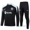 Chandal de Sudadera del Barcelona 2024-2025 Negro y Gris Chandal de Sudadera del Barcelona 2024-2025 Negro y Gris