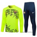 Chandal de Sudadera del Barcelona 2024-2025 Verde Fluorescente