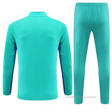 Chandal de Sudadera del Barcelona Nino 2023-2024 Verde