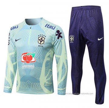 Chandal de Sudadera del Brasil Nino 2022-2023 Verde Chandal de Sudadera del Brasil Nino 2022-2023 Verde
