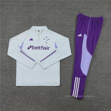 Chandal de Sudadera del Cruzeiro Nino 2023-2024 Gris