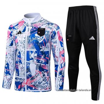 Chandal de Sudadera del Japon Nino 2025-2026 Blanco Azul Chandal de Sudadera del Japon Nino 2025-2026 Blanco Azul