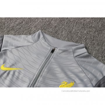 Chandal de Sudadera del Liverpool Nino 2021-2022 Gris