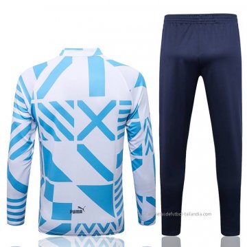 Chandal de Sudadera del Manchester City 2022-2023 Blanco y Azul