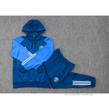 Chandal de Sudadera del Manchester United 2023-2024 Azul