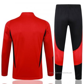 Chandal de Sudadera del Manchester United Nino 2023-2024 Rojo
