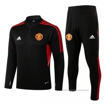 Chandal de Sudadera del Manchester United Nino 2022-2023 Negro Chandal de Sudadera del Manchester United Nino 2022-2023 Negro