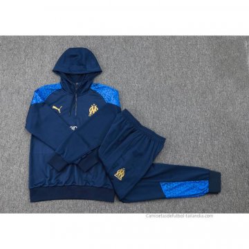 Chandal de Sudadera del Olympique Marsella 2023-2024 Azul Oscuro