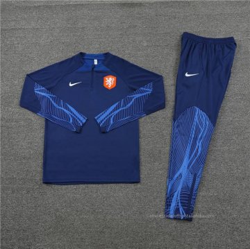 Chandal de Sudadera del Paises Bajos 2022-2023 Azul Oscuro