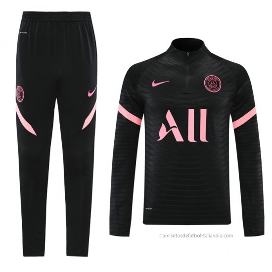 Chandal de Sudadera del Paris Saint-Germain 2021-2022 Negro - Haga un click en la imagen para cerrar