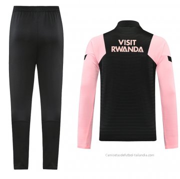 Chandal de Sudadera del Paris Saint-Germain 2021-2022 Negro y Rosa