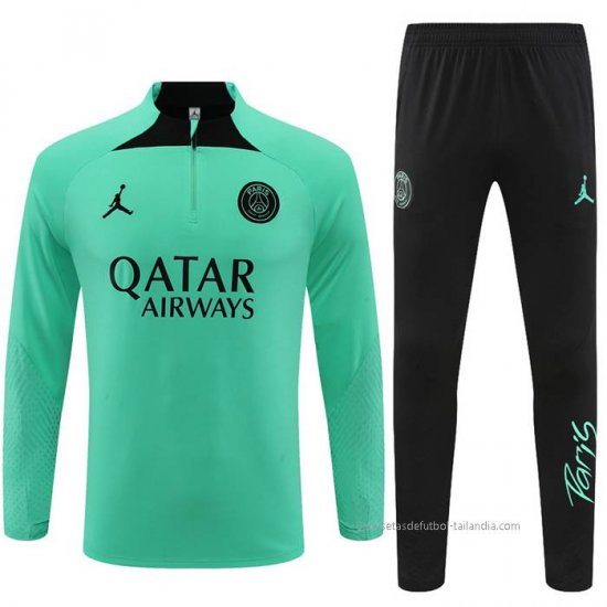 Chandal de Sudadera del Paris Saint-Germain Jordan 2022-2023 Verde - Haga un click en la imagen para cerrar