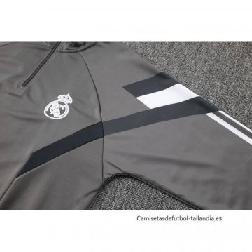 Chandal de Sudadera del Real Madrid 2024-2025 Gris