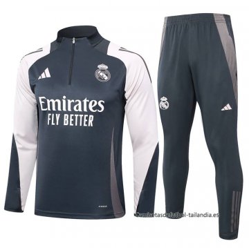 Chandal de Sudadera del Real Madrid 2024-2025 Gris Chandal de Sudadera del Real Madrid 2024-2025 Gris