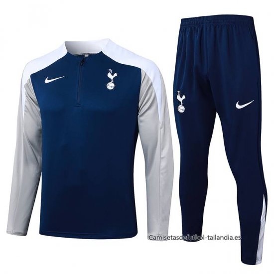 Chandal de Sudadera del Tottenham Hotspur 2025-2026 Azul Gris - Haga un click en la imagen para cerrar