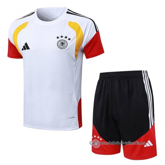 Chandal del Alemania Manga Corta 2025-2026 Blanco - Pantalon Corto - Haga un click en la imagen para cerrar