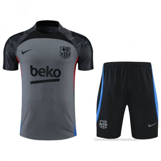 Chandal del Barcelona Manga Corta 2022-2023 Gris - Pantalon Corto - Haga un click en la imagen para cerrar