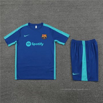 Chandal del Barcelona Manga Corta 2023-2024 Azul - Pantalon Corto