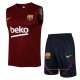 Chandal del Barcelona Sin Mangas 2021-2022 Rojo