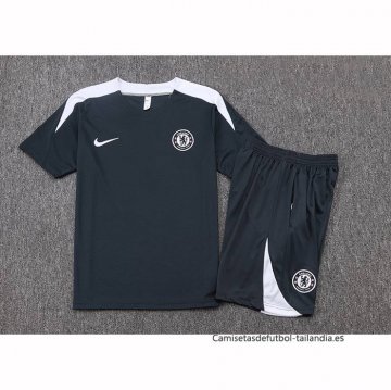 Chandal del Chelsea Manga Corta 2025-2026 Gris - Pantalon Corto