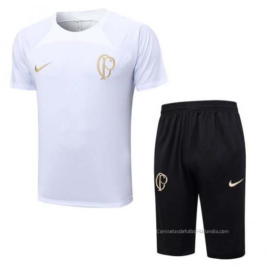 Chandal del Corinthians Manga Corta 2023-2024 Blanco - Pantalon Corto - Haga un click en la imagen para cerrar