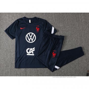 Chandal del Francia Manga Corta 2021-2022 Azul