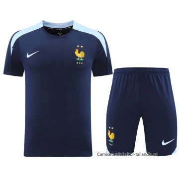 Chandal del Francia Manga Corta 2024-2025 Azul - Pantalon Corto Chandal del Francia Manga Corta 2024-2025 Azul - Pantalon Corto