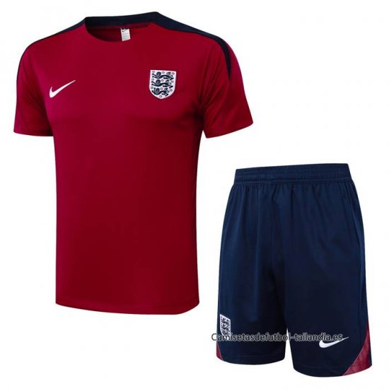 Chandal del Inglaterra Manga Corta 2024-2025 Rojo - Pantalon Corto - Haga un click en la imagen para cerrar